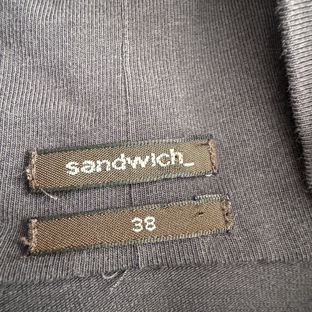 SANDWICH Dress Long Sleeve Cowl Neck Women Size 38 Navy Blue Pleated - Picture 6 of 12